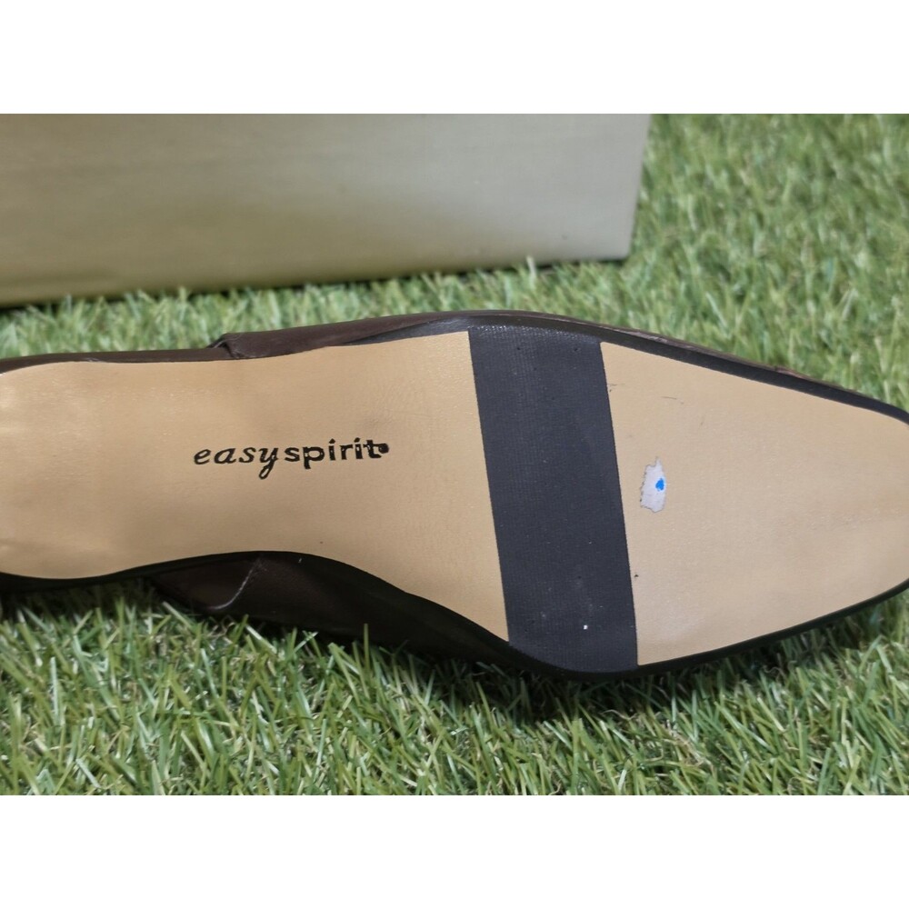 Vintage Easy Spirit ESKASATO Brown Leather Slingback Block Heel Size 6 1/2 NIB - Picture 9 of 16